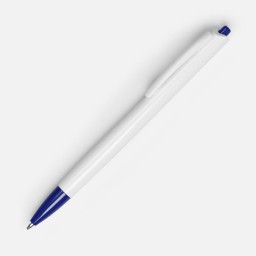 Ручка шариковая Tick, белая с синим