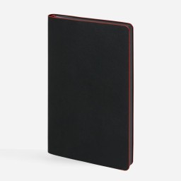 Ежедневник Trait, недатированный, черный с красным