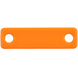 Шильдик металлический Alfa Liten, оранжевый неон