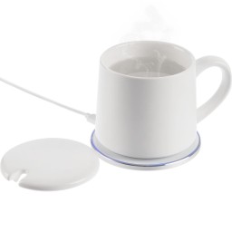 Кружка с подогревом и беспроводной зарядкой dualBase ver. 2.0 Matt, белая