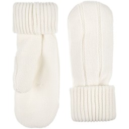 Варежки Knit Beat, белые (молочные)