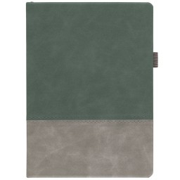 Ежедневник Horizon, недатированный, серый с зеленым