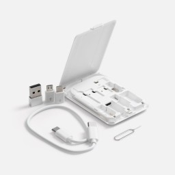 Органайзер с беспроводной зарядкой и набором адаптеров Octopod, белый