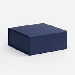 Коробка складная Quadra Fold, темно-синяя