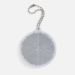 Пешеходный светоотражатель с цепочкой «Круг», белый