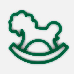 Подвеска «Лошадка-качалка», 3D-печать, зеленая