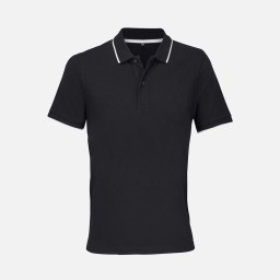 Рубашка поло унисекс Palermo, черная с белым