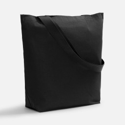 Шопер B5, черный с широкими черными ручками