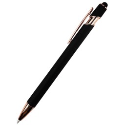 Ручка металлическая Brina софт-тач, черный