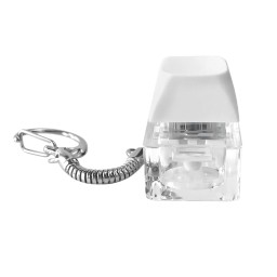 Брелок PUSH ME с LED подсветкой, Белый