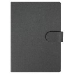 Блокнот А5 Tasmania, в твердой обложке со стикерами в линейку, серый