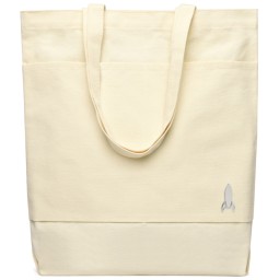 Сумка для покупок JETTA 325 г/м² с шильдом - ракета, натуральный