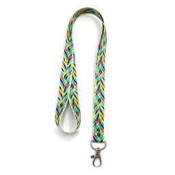 Ланъярд полноцветный Флоу с карабином, 20 мм