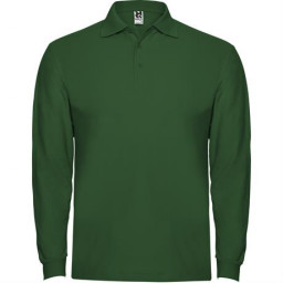 Футболка поло ESTRELLA L/S мужская, Бутылочный зеленый
