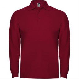 Футболка поло ESTRELLA L/S мужская, Гранатовый