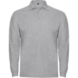 Футболка поло ESTRELLA L/S мужская, Пёстрый серый