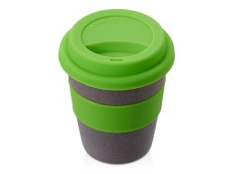 Стакан с силиконовой крышкой "Cafe", зеленое яблоко