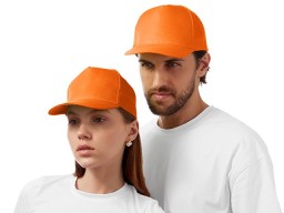 Бейсболка "Poly" 5-ти панельная 120 гр, оранжевый