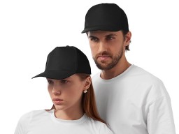 Бейсболка "Poly" 5-ти панельная 120 гр, черный