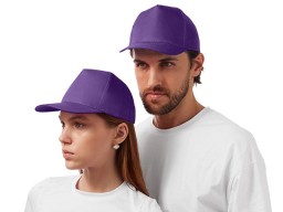 Бейсболка "Poly" 5-ти панельная 120гр, фиолетовый