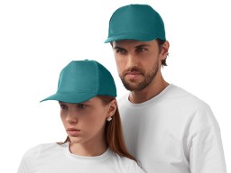 Бейсболка "Poly" 5-ти панельная 120гр, пыльно-бирюзовый