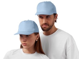 Бейсболка "Poly" 5-ти панельная 120гр, небесно-голубой