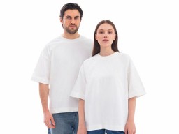 Футболка оверсайз «Beta.01» унисекс, молочный