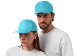 Бейсболка "Poly" 5-ти панельная 120 гр, лазурный