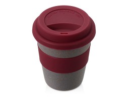 Стакан с силиконовой крышкой "Cafe", burgundy