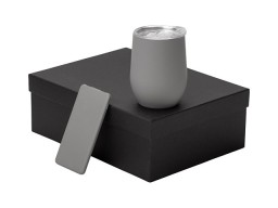 Подарочный набор с термокружкой и повербанком С1, 5000 mAh, серый