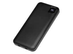 Внешний аккумулятор со встроенными кабелями «Фрэйм», 10000мач, черный