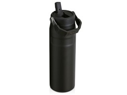 Бутылка для воды объемом 700 мл с откидной трубочкой Stanley IceFlow™ 2.0 - сплошной черный