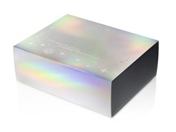 Подарочная коробка с голографическим шубером «Aurora», XL, вн. размер 300х235х105 мм.