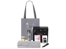 Подарочный набор «Re:f. Walk» с палантином, шоппером и термосом, серый