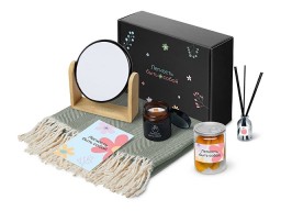 Подарочный набор «Re:f. Shelter»  с пледом, зеркалом, свечой и диффузором