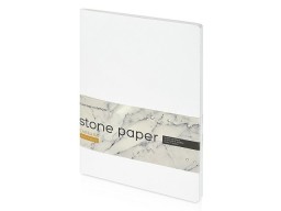 Тетрадь с каменной бумагой А5 "Carrara" 40 л., линейка, белый