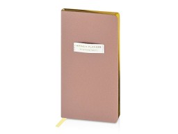 Еженедельник недатированный А6 "Morandi. Пыльная роза" с нашивкой, пыльно-розовый