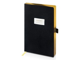 Ежедневник недатированный А5 "Black" с нашивкой, черный