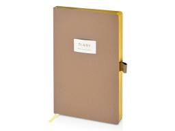 Ежедневник недатированный А5 "Total beige" с нашивкой, бежевый