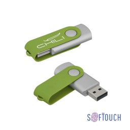 Флеш-карта "Vostok", объем памяти 16Gb, покрытие soft touch, зеленое яблоко
