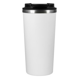 Термокружка вакуумная Palermo, белая, зернистое покрытие