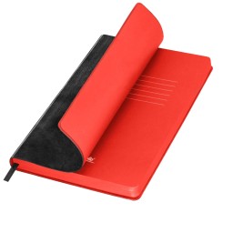 Ежедневник River side недатированный, черный/красный (с упаковкой, со стикерами)