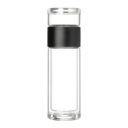 Бутылка стеклянная с двойными стенками Terso, черная