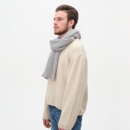 Шарф Форгес (Forges) вязаный, серый