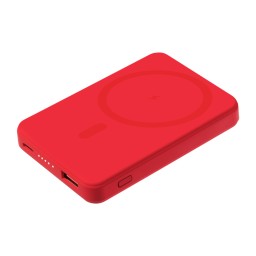 Внешний аккумулятор Largo PD 5000mAh с функцией беспроводной зарядки 15W, красный