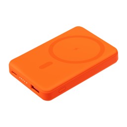 Внешний аккумулятор Largo PD 5000mAh с функцией беспроводной зарядки 15W, оранжевый