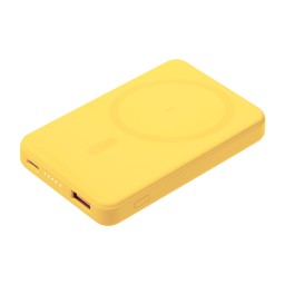 Внешний аккумулятор Largo PD 5000mAh с функцией беспроводной зарядки 15W, желтый