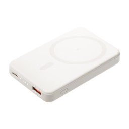 Внешний аккумулятор Ларго PD (Largo PD) 5000mAh с функцией беспроводной зарядки 15W, белый