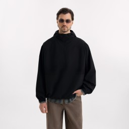 Ветровка (анорак) оверсайз унисекс Риссман (Rissman), черная