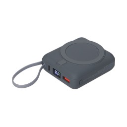 Внешний аккумулятор с подсветкой Ritter PD 10000mAh с функцией беспроводной зарядки 15W, серый